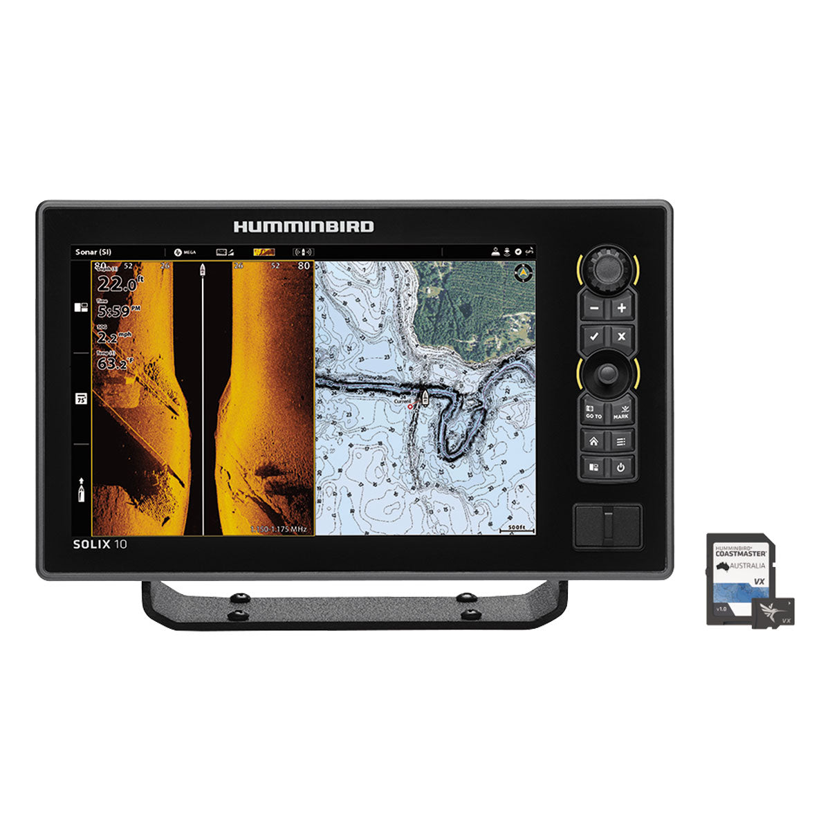 HUMMINBIRD SOLIX 10 FISHFINDER MSI+ G3 INC COASTMASTER MAP