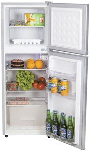 138L Brass Monkey Slim-Line Double Door Fridge/Freezer