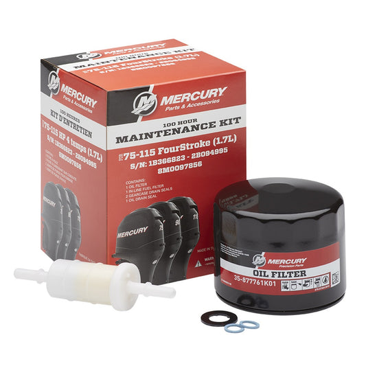 Mercury 8M0097856 Service Kit 100 Hours 75-115HP 1.7L EFI 4-Stroke