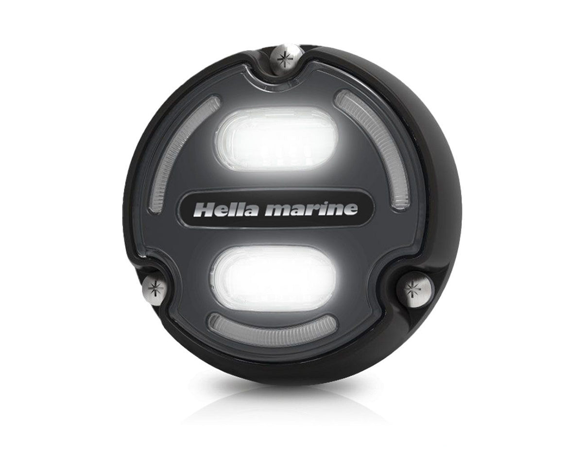 Hella Apelo A2 Aluminium Underwater Light White/Blue LED with Charcoal Lens