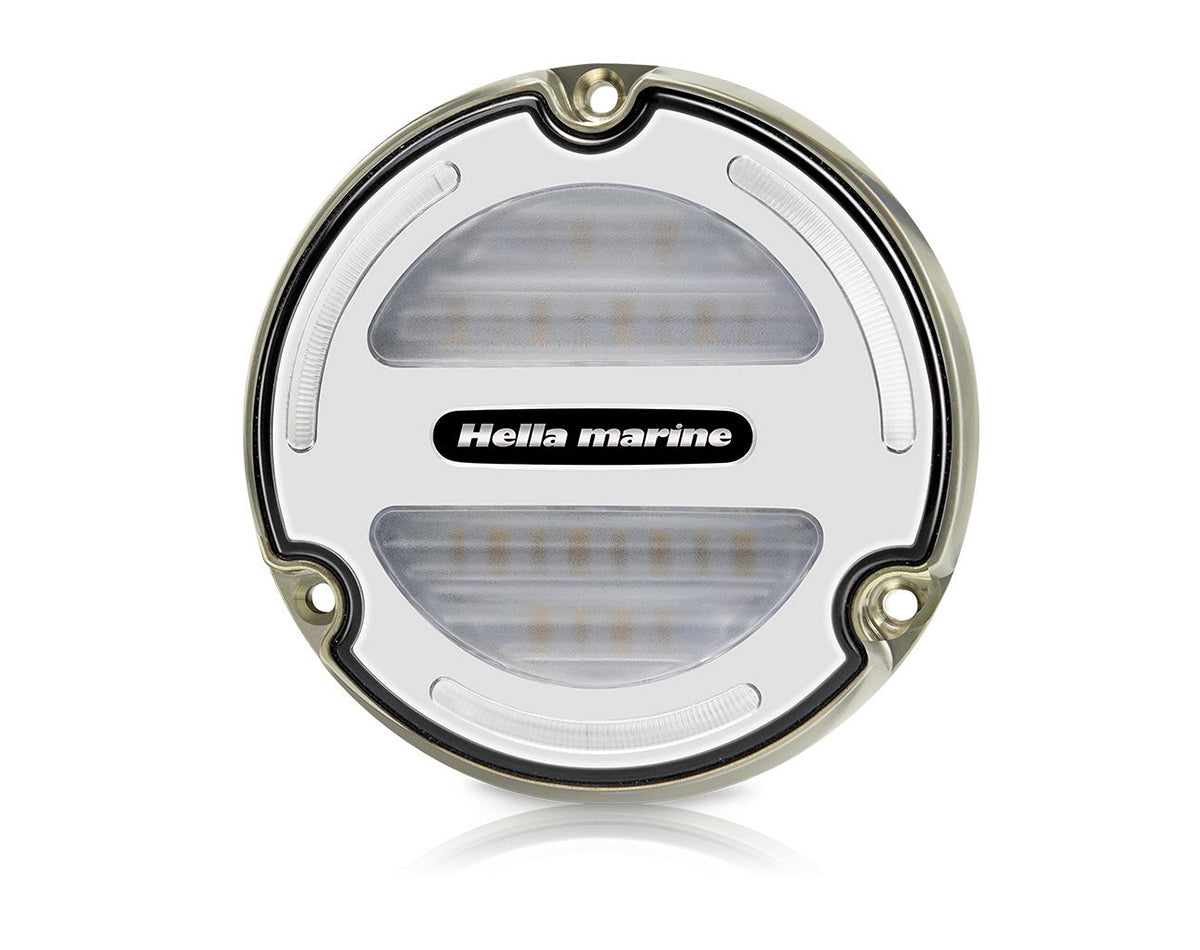 Hella Apelo A3 Bronze Underwater Light Blue/White LED with White Lens