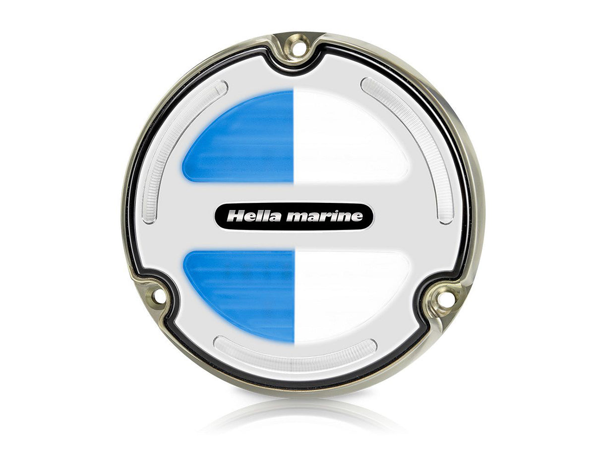 Hella Apelo A3 Bronze Underwater Light Blue/White LED with White Lens