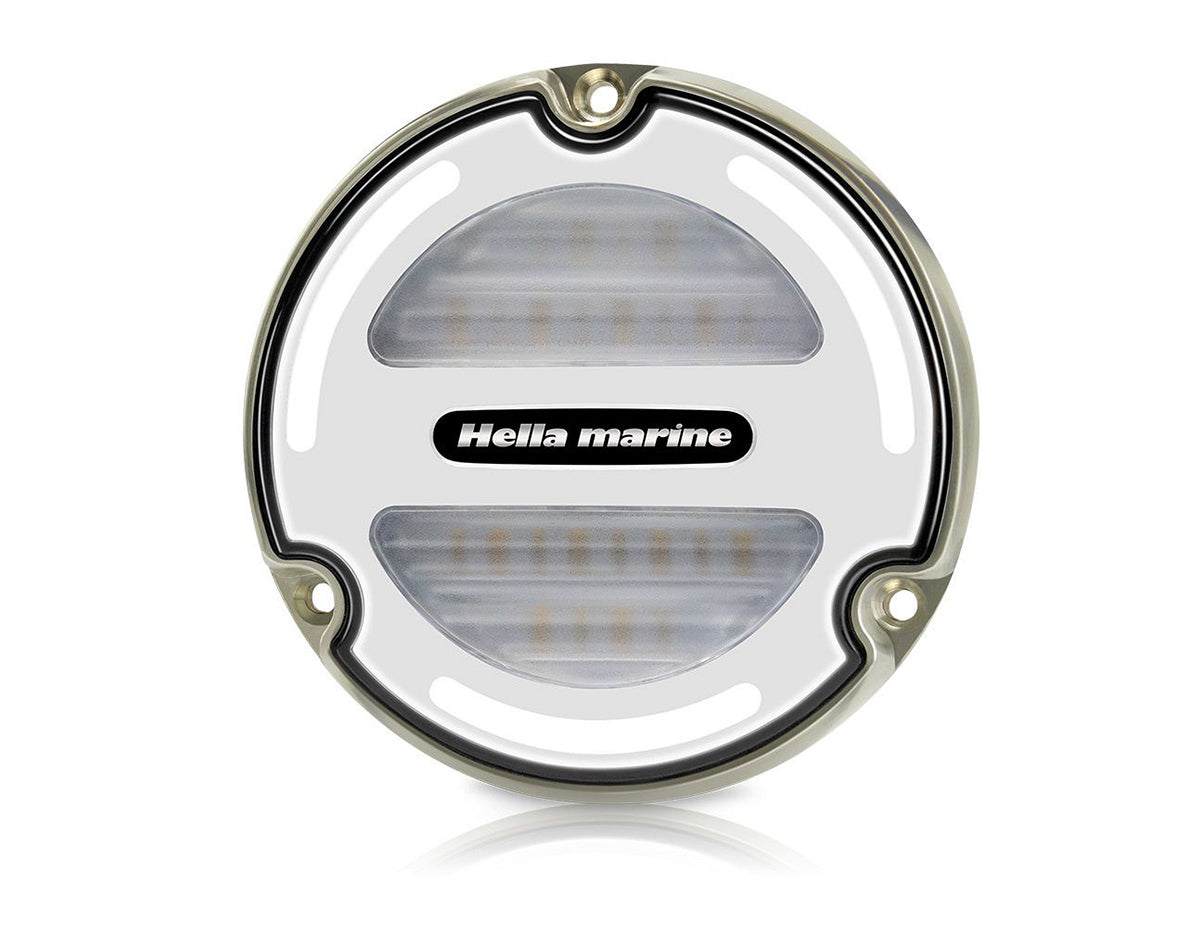 Hella Apelo A3 Bronze Underwater Light Blue/White LED with White Lens