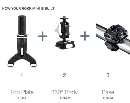 Scanstrut ROKK Mini Tablet Mount Kit with Rail Mount Base