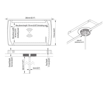 Scanstrut ROKK Qi 10W Wireless Phone Charger Catch