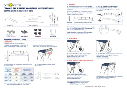 Oceansouth Rocket Launcher Clamp On Width 1.2m - 1.9m