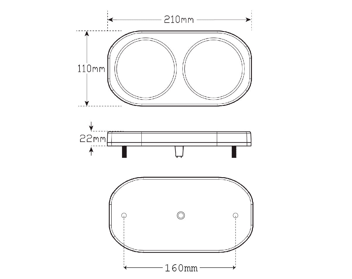 LED Autolamps 209 Series Trailer Light Twin Pack