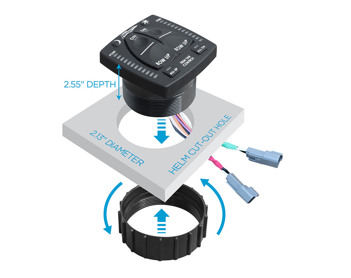 Bennett Marine Integrated Helm Control for BOLT Electric Trim Tab Systems