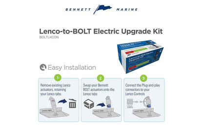 Bennett Marine Lenco to BOLT Electric Trim Tab Conversion Kit