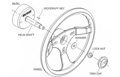 Steering Wheel Theta 3-Spoke 350mm Black