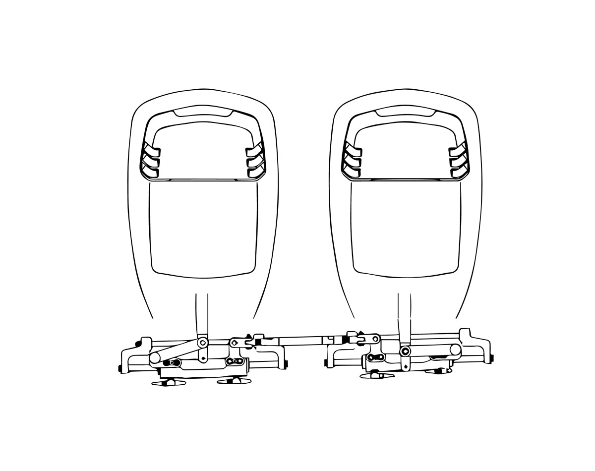 Tie Bar A95 Twin Outboard Application with Twin UC128-OBF or UC130-SVS Cylinders