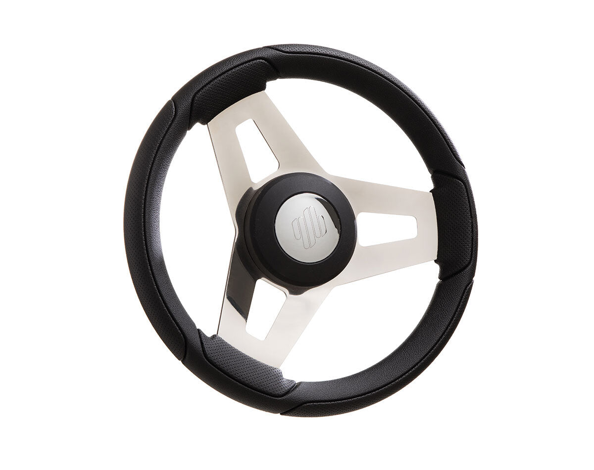 Steering Wheel Montecristo Black & Stainless Steel 350mm