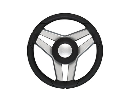 Steering Wheel Imperiale Black & Aluminium 350mm