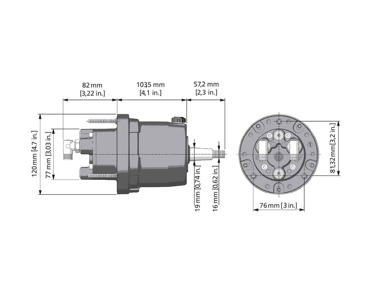 Ultraflex HYCO-OBS 150HP Side Mount Hydraulic Steering Kit