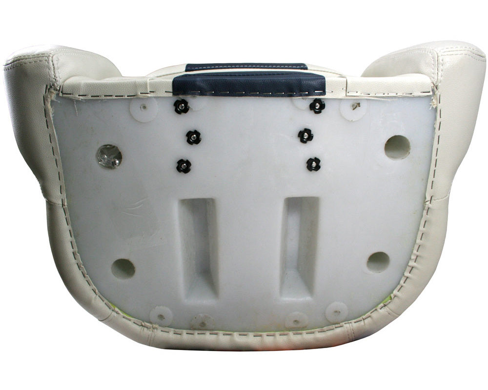 RS56 Blue-Water High Back Flip-Up Boat Seat Off-White/Mid Grey