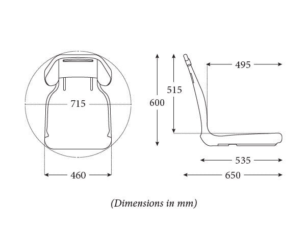 Moulded Plastic Boat Seat Shell