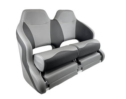 H99 Double Helmsman Flip-Up Boat Seat Dusty Grey/Black