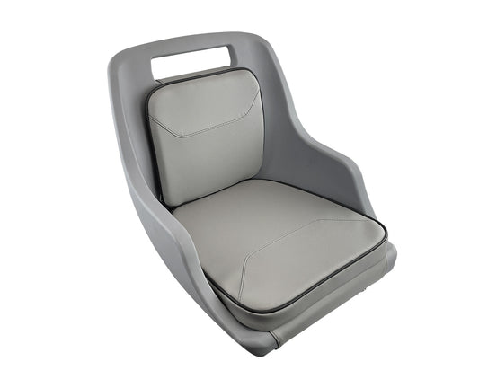 AD49R Moulded Boat Seat with Removable Grey Cushions