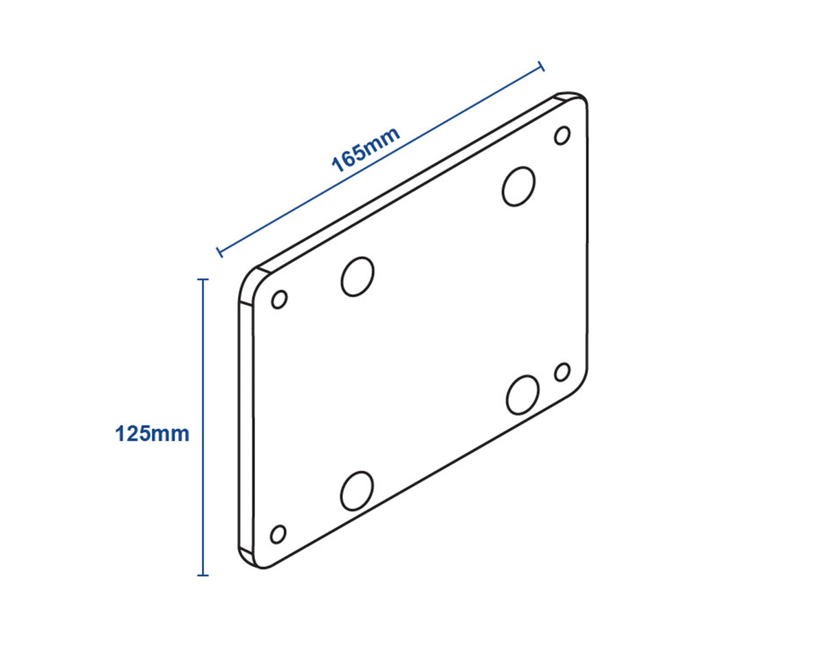 Spare Mounting Plate for Side Mount Table Pedestal