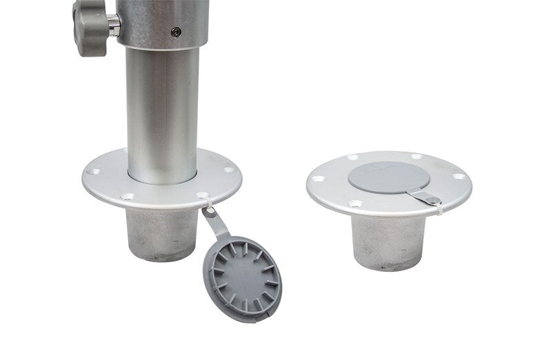 Table Pedestal Plug In Adjustable 3 Stage with Swivel 320 to 690mm