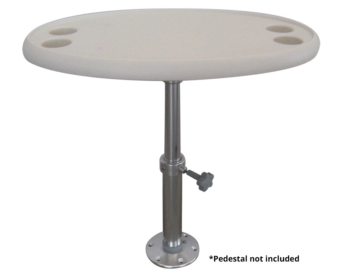 Plastic Table Top Oval Shape with Cup Holders 760x460mm