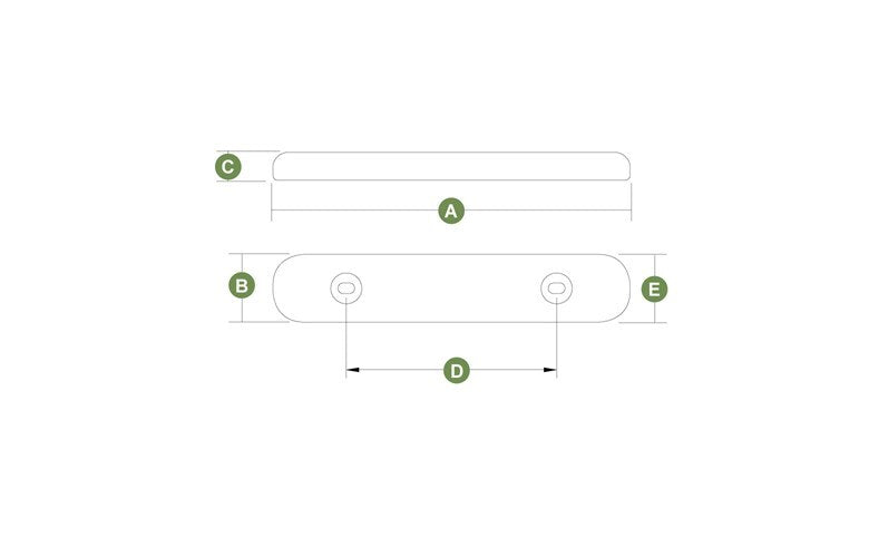 Hull Oval Anode with Hole (Sunseeker Style)