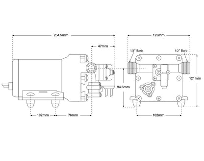 Shurflo Pro Blaster II Washdown Kit Deluxe 4GPM 12v