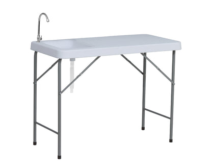 Portable Camping Table with Sink and Faucet