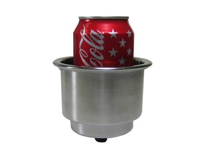 Brushed Stainless Steel Drink Holder with Drain