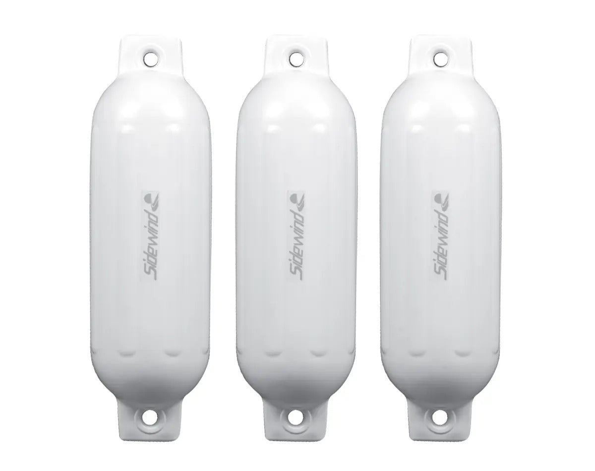 Boat Fender R20 White 507x140mm 3x Pack