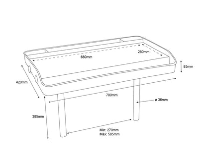 Bait Board Heavy Duty Large 700x420mm Rod Holder Mount