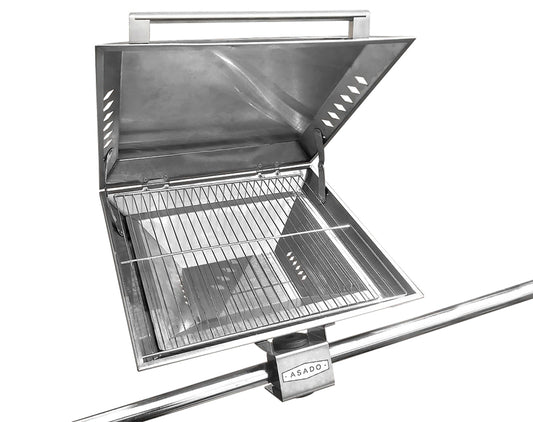 Asado Stainless Steel Boat BBQ with Removable Rail Mount