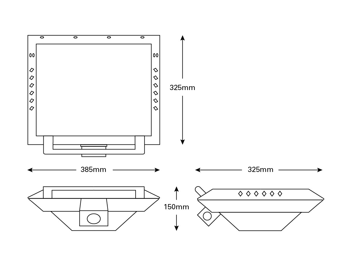 Asado Stainless Steel Boat BBQ with Removable Rail Mount