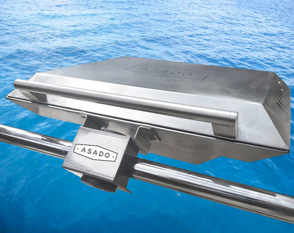 Asado Stainless Steel Boat BBQ with Removable Rail Mount