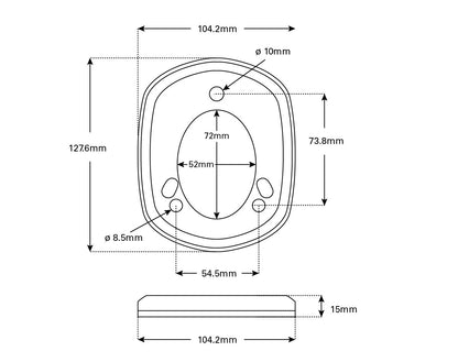 Rod Holder Bezel Accent Ring with Blue LED