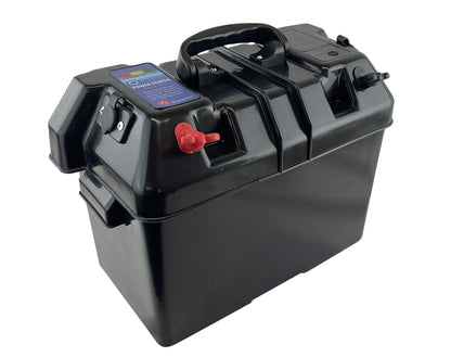 Battery Box with Power Fittings & Battery Tester