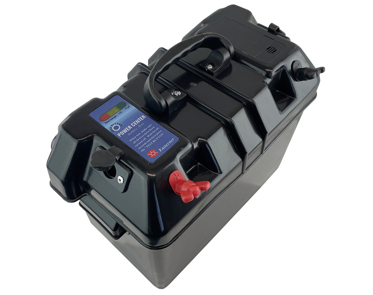 Battery Box with Power Fittings & Battery Tester