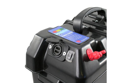 Battery Box with Built in USB Charger & Battery Tester