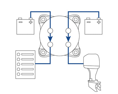 Dual Circuit Battery Isolator 2 Position Switch (On/Off)