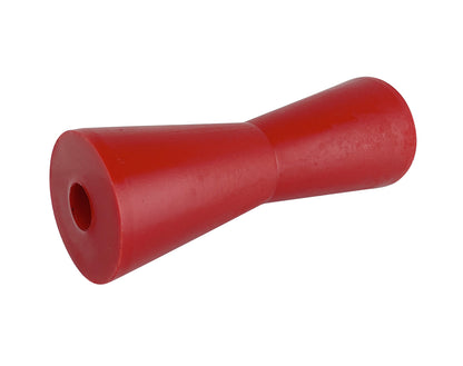 Soft Red Poly Concave Roller 200x70mm x 22mm Bore