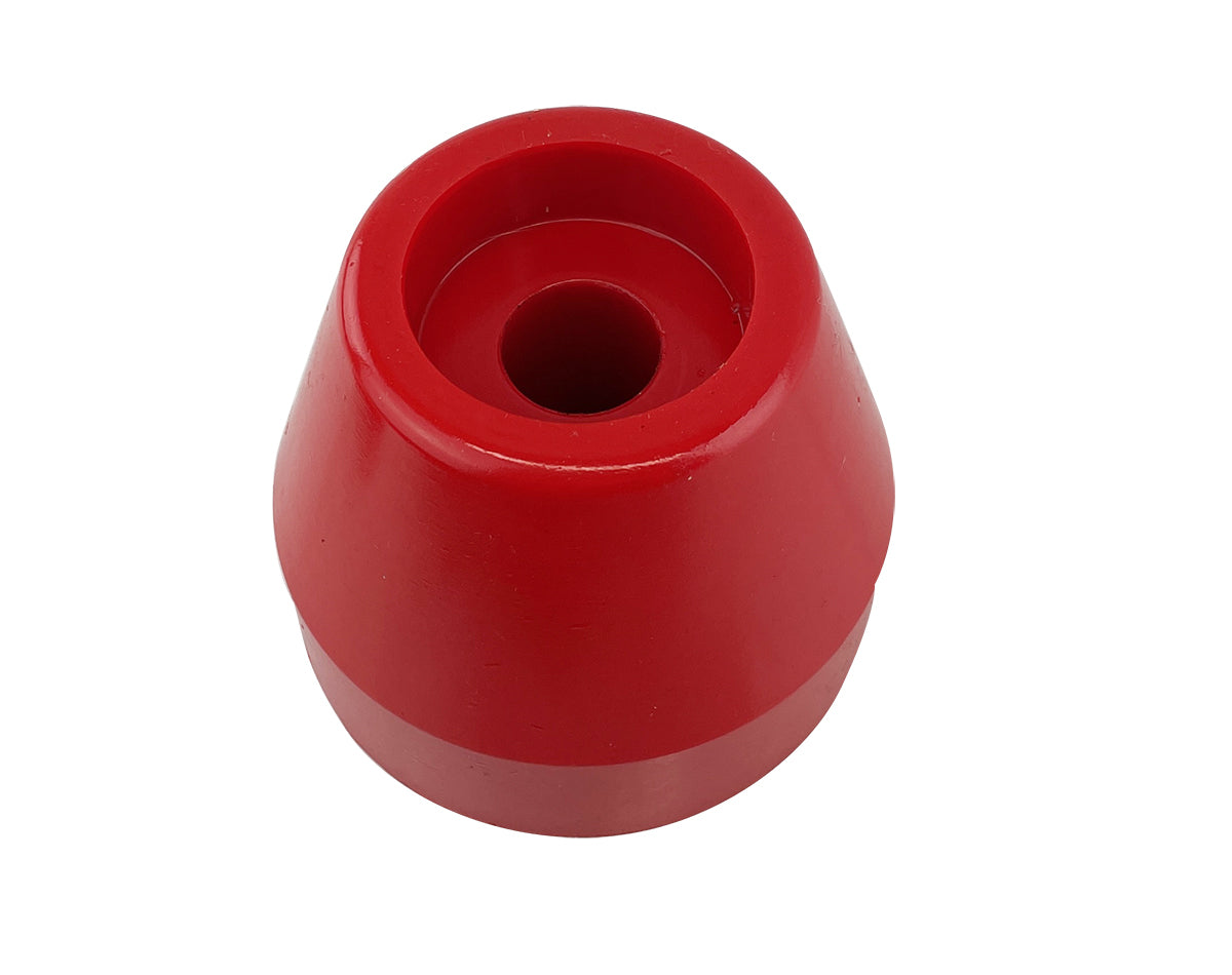 Soft Red Poly Transom Roller Tapered 65x75mm x 17mm Bore