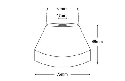 Soft Red Poly Transom Roller Tapered 65x75mm x 17mm Bore