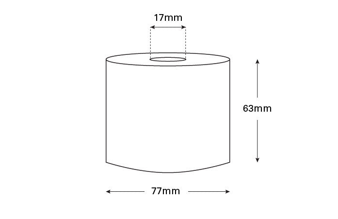 Rubber Transom Roller Round Cap 63x77mm x 17mm Bore