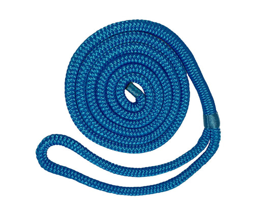 Double Braided Fender Lanyard Blue 10mm x 1.8m