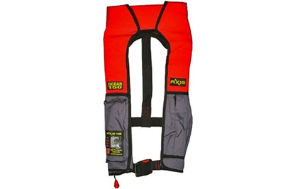 Ocean 150 Auto Inflatable Life Jacket - Grey/Red