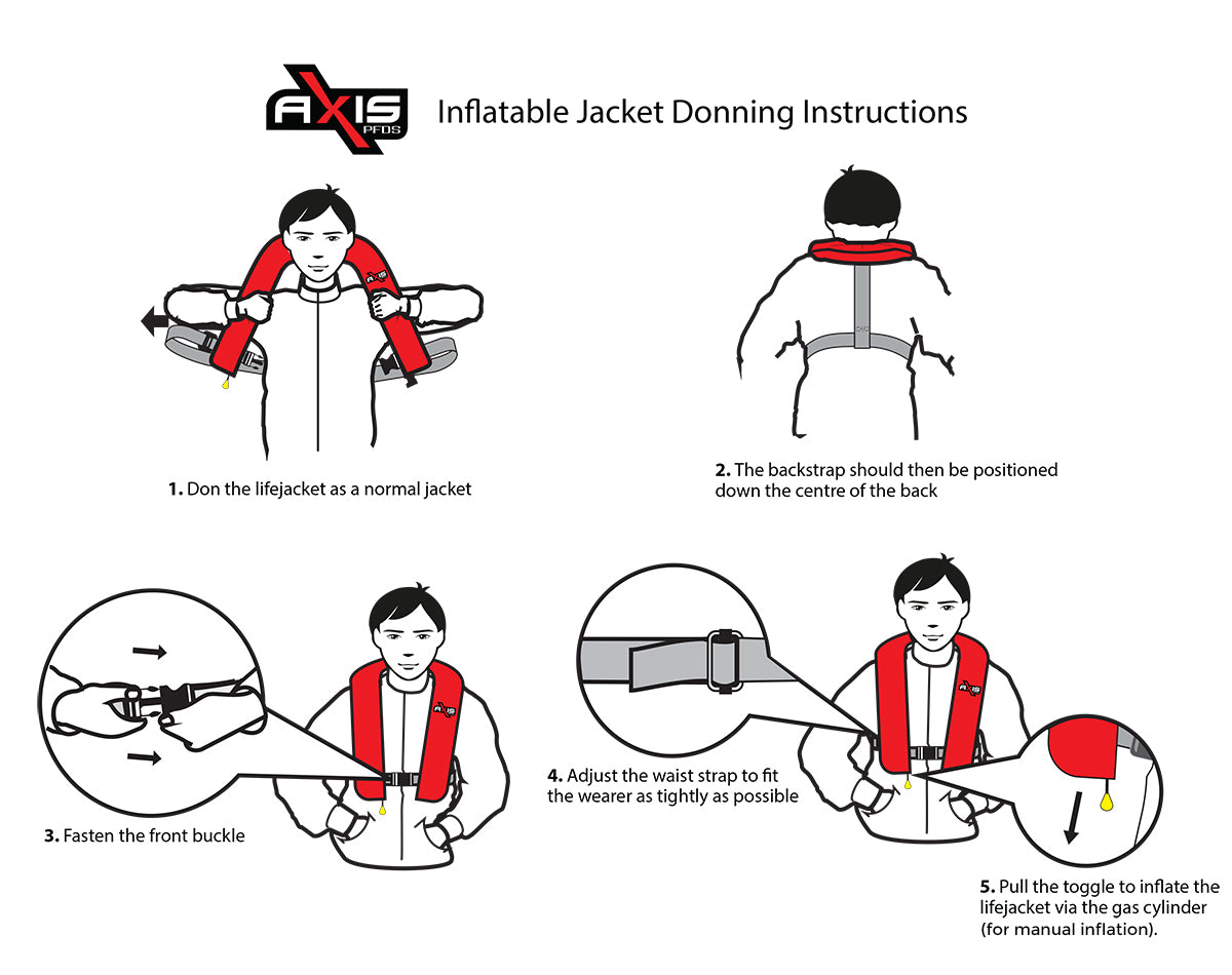 Pacific 150 Manual Inflatable Lifejacket Red