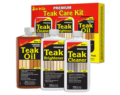 Premium Teak Care Kit with 3 x 473ml Bottles