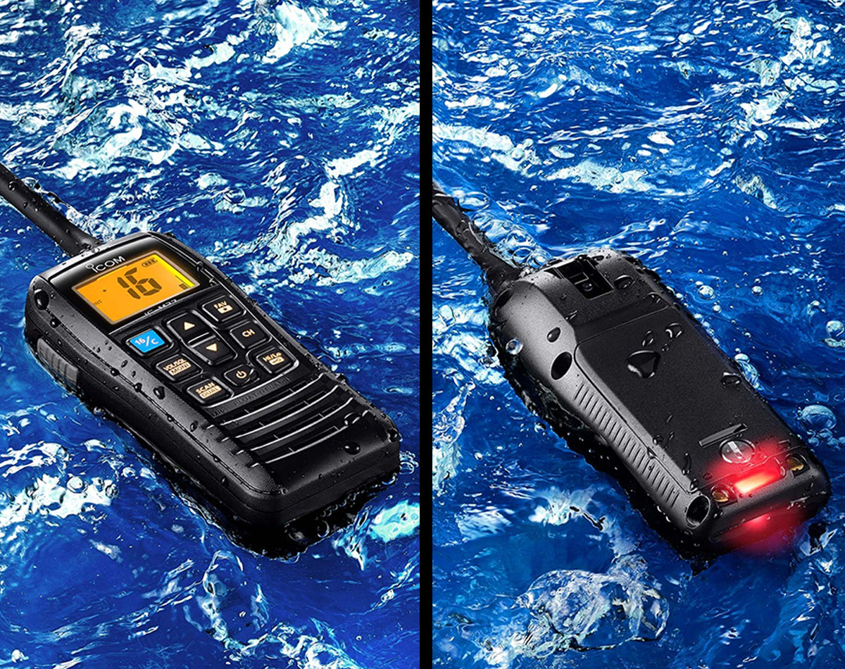 Handheld VHF Radio Transceiver Float’n Flash IC-M37E 700mW