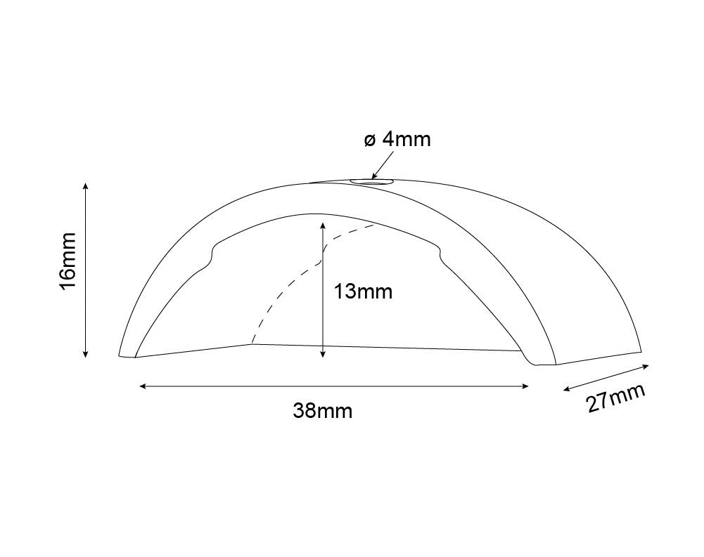 Stainless Steel Gunwale End Cap Suit 38mm Aluminium or PVC Profile