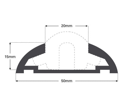 Gunwale Boat Trim Aluminium Extrusion 50mm x 3.65m